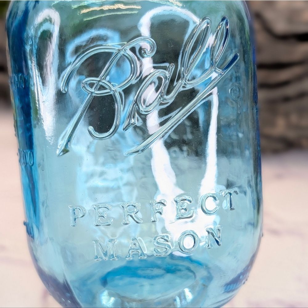 Set of 2 Limited Edition Redneck Blue Mason Jar Hillbilly Wine Glass - Picture 3 of 13